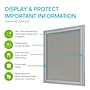 Ghent 3' H x 2' W Enclosed Vinyl Bulletin Board with Satin Frame, 1 Door, Silver (PA13624VX-193)~#|#~01B67D18-CC95-45BE-B061D832F863598B_sc7