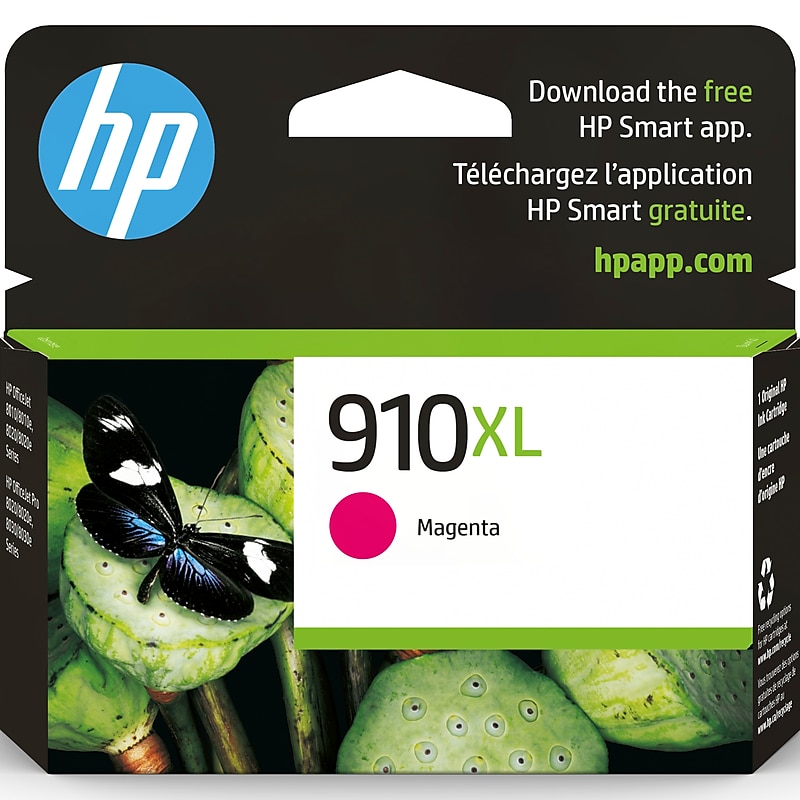 HP 910XL Magenta High Yield Ink Cartridge, Prints Up to 825 Pages (3YL63AN#140) image 1