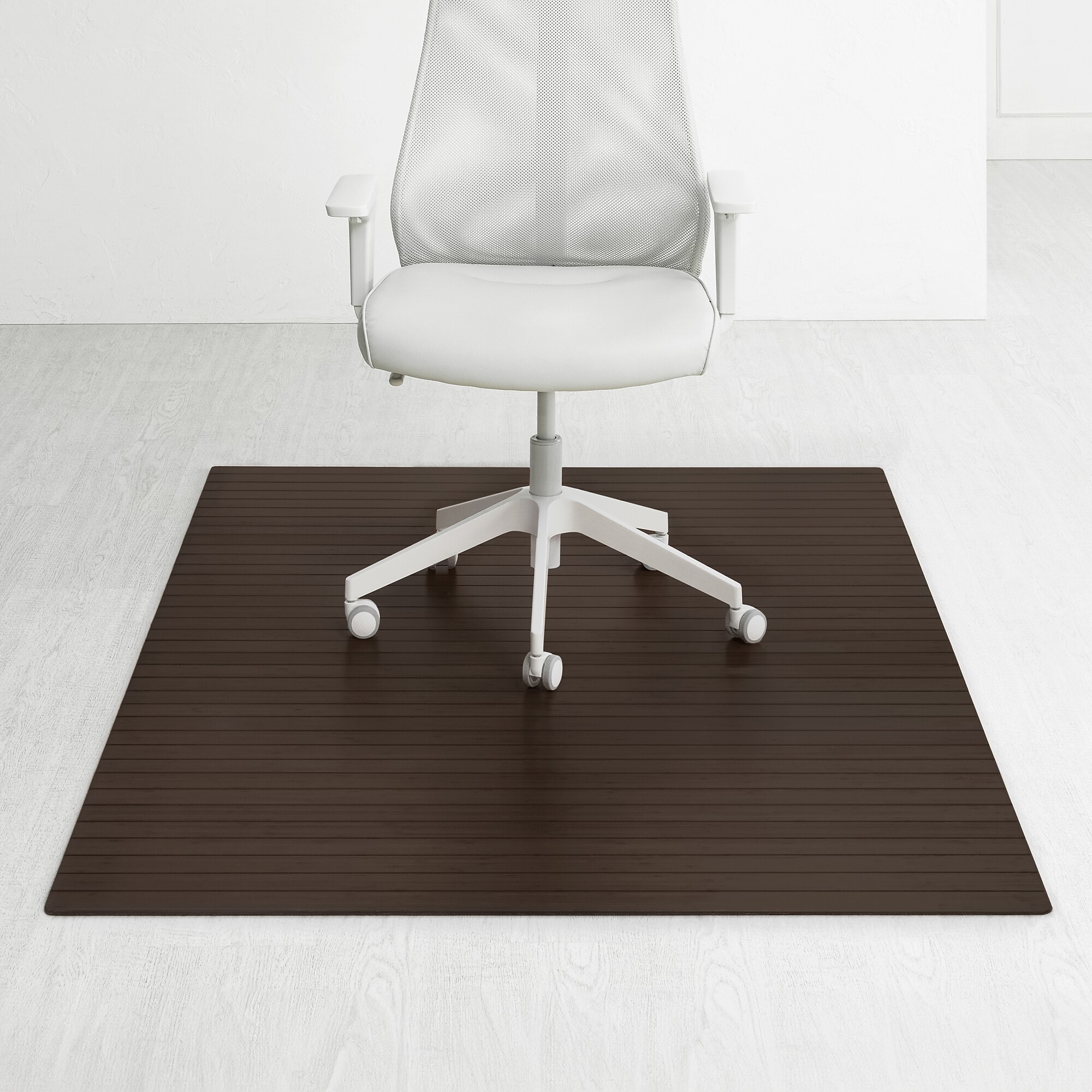 Anji Mountain Standard Bamboo Carpet & Hard Floor Chair Mat with Lip, 48″ x 72″, Java (AMB24085) Sansujyuku sansujyuku.com