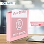 Davis Group Standard View 1.5" 3-Ring Binders, Blush, 6/Pack (7412-11-06)~#|#~01BC139D-9AB4-4106-AE12EAC63FD0642A_sc7