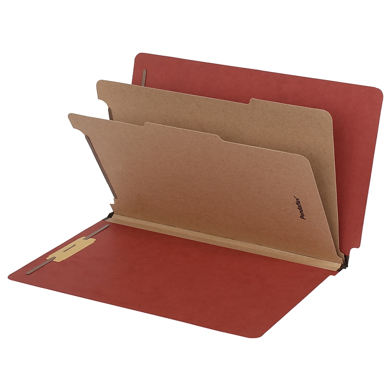 Pendaflex Pressboard Classification Folder, 2-Dividers, 2" Expansion, Legal Size, Brown, 10/Box (1007076) image 1