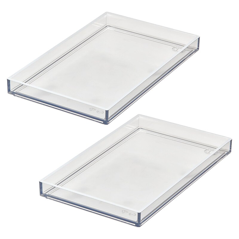 iDESIGN Plastic Desktop Tray, Clear, 2/Pack (28234M2) image 1