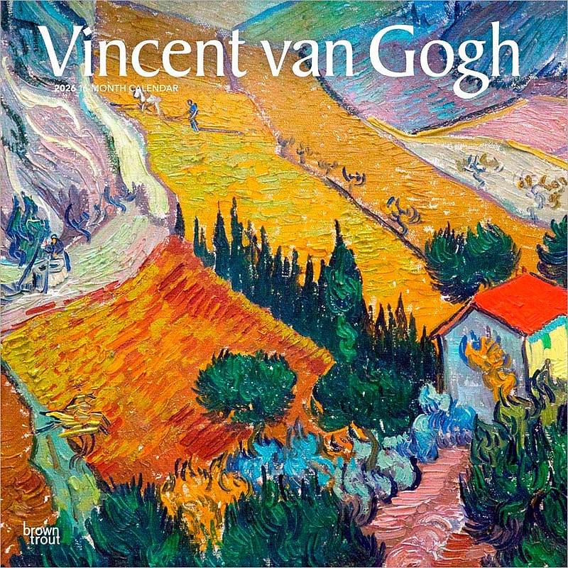 2026 BrownTrout Vincent van Gogh 12" x 12" Monthly Wall Calendar (9798330706112) image 1