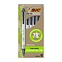 BIC Ecolutions Clic Stic Retractable Ballpoint Pens, Medium Point, Black Ink, Dozen (CSEM11BK)~#|#~01D56929-DDC1-498F-9D0B598D79749B1D_sc7