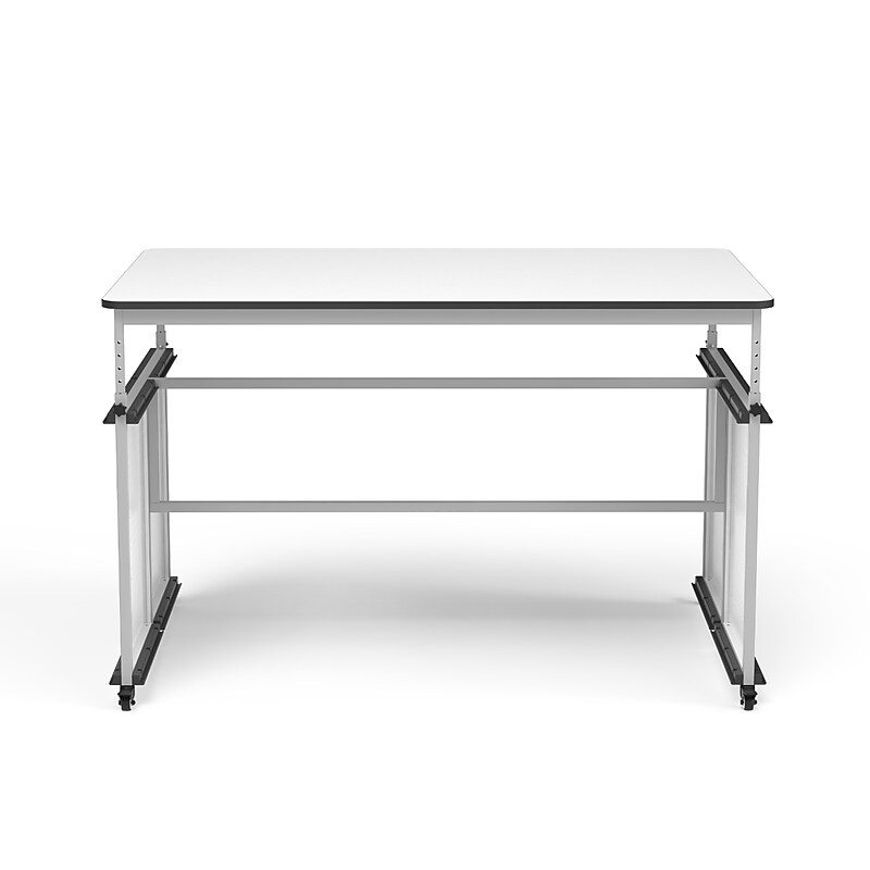 Luxor 32"-38"H Adjustable Standing Modular Makerspace and Science Lab Table, White (DTTB001) image 1