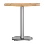 Flash Furniture Bennett 30" Round Wooden Commercial Indoor Table, Natural Top/Silver Base, (GSFRD30NTTR18S)~#|#~01E5F81E-1975-49E7-B9502CB6FD3251C5_sc7
