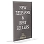Excello Global Products Anti-Glare T Shape Sign Holder, 8.5" x 11", Vertical, Table Top/Countertop, Clear Acrylic~#|#~01E80105-991F-49B4-A7DA8A743ED4D8E0_sc7