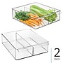 iDESIGN Medium Stackable Plastic Storage Bin With Divider, Clear (29176M2)~#|#~01EDA1FB-C62F-4A25-95F4510A3D7FB7D8_sc7