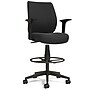 Staples Essentials Fabric Drafting Stool with Backrest and Footrest, Black (UN59388)~#|#~01EE411A-B3BD-455B-B6AD170714BBDF91_sc7