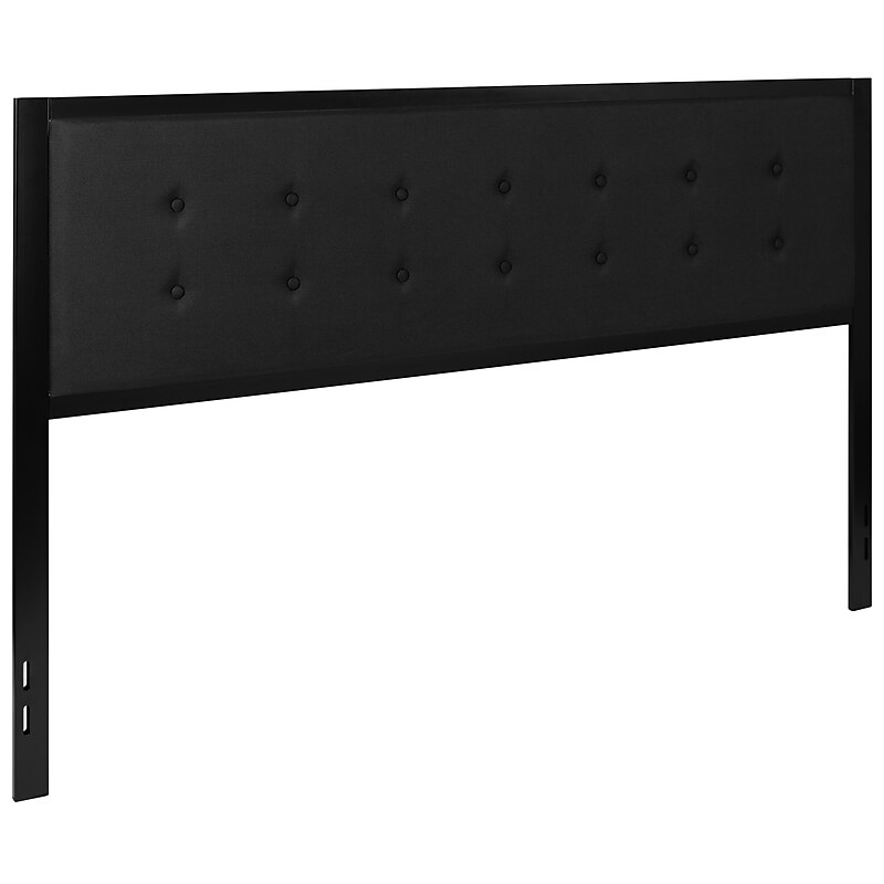 Flash Furniture Bristol King Polyester Upholstered Tufted Headboard, 77"W x 2"D x 47"H, Black (HGHB1725KBK) image 1
