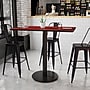 Flash Furniture Laminate Table Top with 24'' Round Bar-Height Table Base, 30" x 48", Mahogany (XUMA3048TR24B)~#|#~01EF2D6A-F383-4AA1-B25C2099E20B63DE_sc7