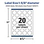 Avery Laser/Inkjet Multipurpose Circle Labels, 1.625" Dia, Glossy Clear, 2000/Box (94507)~#|#~01EF5B68-2558-4092-A9B48A2F074A9419_sc7