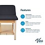 Aristo Wood Physician Adjustable Exam Table with Shelf, 2 Drawer Cabinet, Paper Cutter, Holder, 500lbs. Capacity, Black~#|#~01F09D4F-FCD1-4CBD-AE67C4A8E2FC6BFC_sc7
