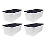 Home Logic 100 Quart, Latch Lid Storage Bin, Clear, 4/Case (7107)~#|#~01F0A1C8-DED9-4BD1-BD199B811832F699_sc7