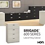 HON Brigade 600 Series 4-Drawer Lateral File Cabinet, Locking, Letter/Legal, Gray, 36"W (HON684LQ)~#|#~01F3E4BD-6763-4FCA-A79C293911E9D7E4_sc7
