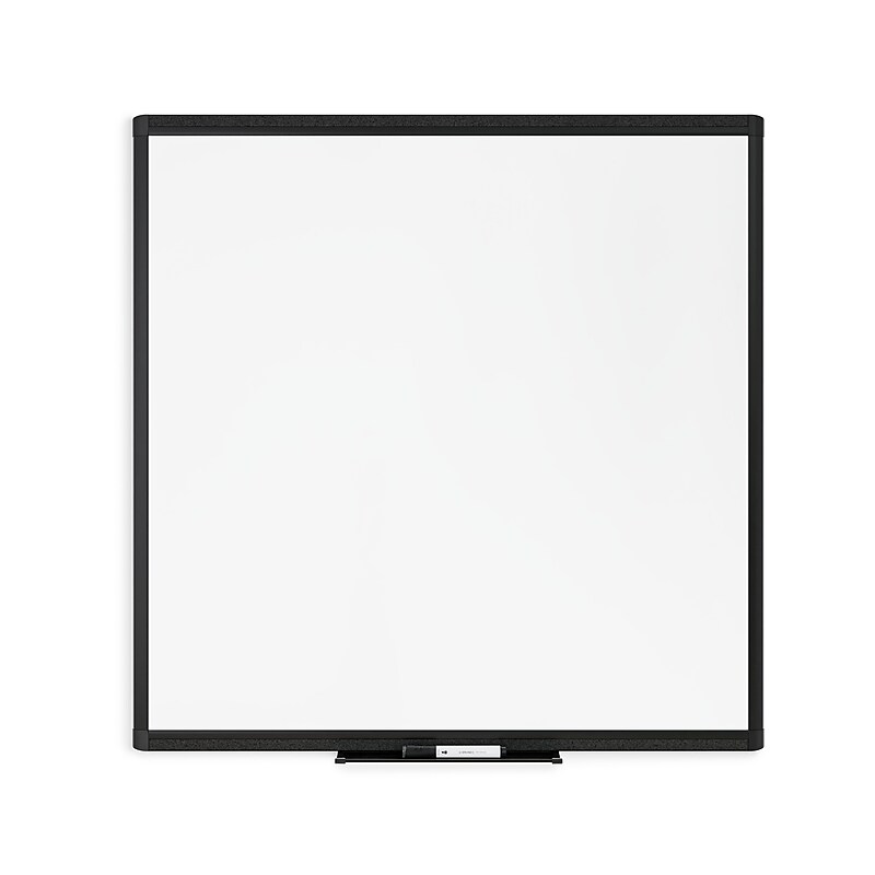 U Brands Magnetic Painted Steel Dry-Erase Whiteboard, Aluminum Frame, 3' x 3' (3010U00-01) image 1