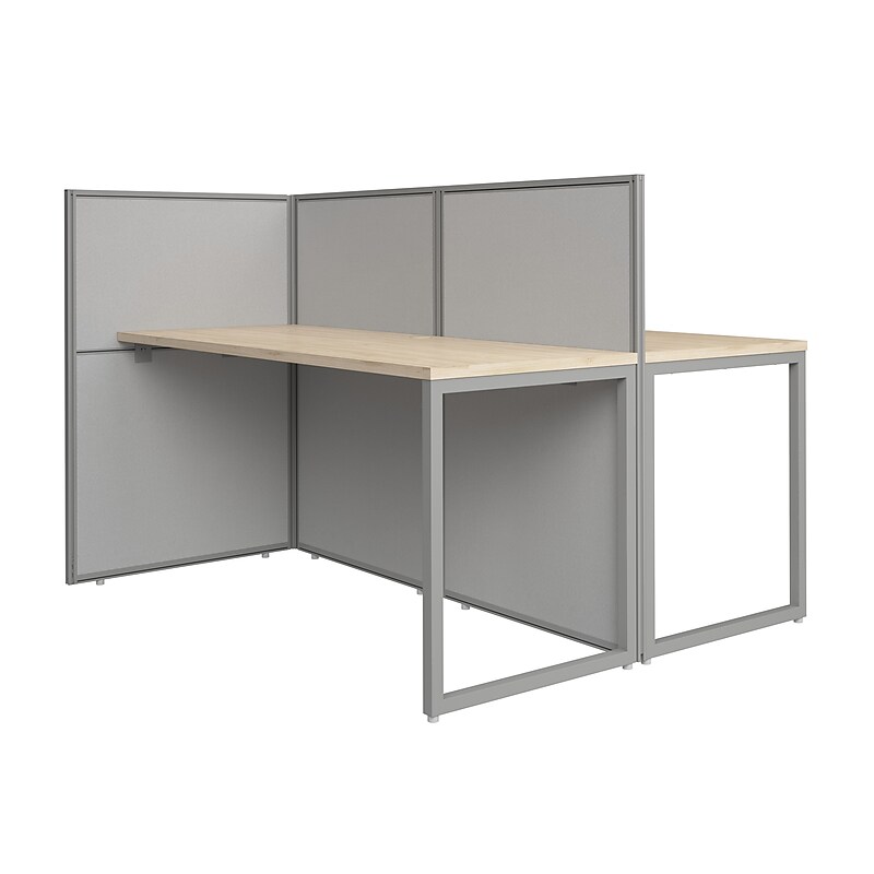 Bush Business Furniture Easy Office 2 Person Cubicle Desk, Natural Elm (EOD460NE-03K) image 1