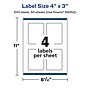 Avery Laser/Inkjet Rectangle Multipurpose Labels, 3"  x 4", Glossy White, 200/Box (94252)~#|#~01FAD2B4-439C-401E-93E4B203A9269519_sc7