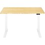 FlexiSpot E7 Pro 60"W Electric Adjustable Standing Desk, Bamboo/White  (E7WPRO6030-LBZB)~#|#~01FC371D-9EED-427D-A0D1FF445AA2A62A_sc7