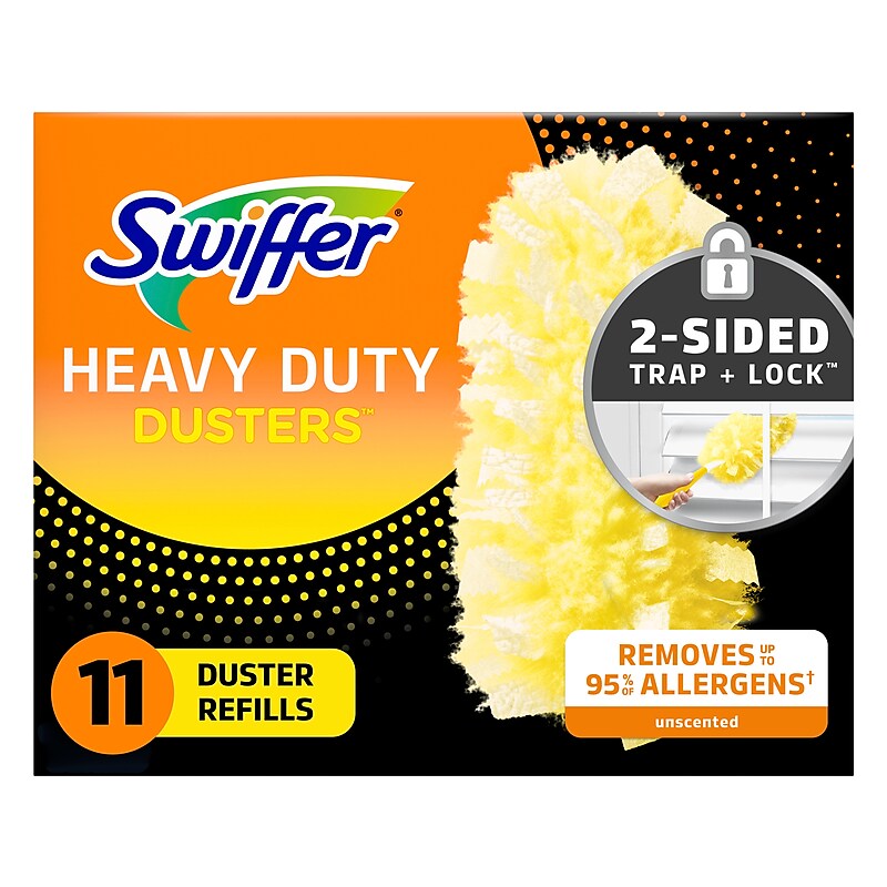 Swiffer Heavy-Duty Duster Refill, Yellow, 11/Box, 3 Boxes/Carton (99035) image 1