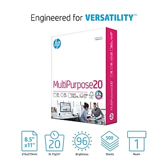 HP Enhanced Business Inkjet 8.5 x 11 Multipurpose Paper, 40 lbs., 150 Sheets/Pack (9ZE20A)