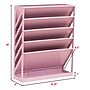 Staples 5-Pocket Plastic Mountable Wall File, Letter Size, Dusty Pink (ST63892)~#|#~01FFD2BF-8FCE-4CA4-B3D68354140604E5_sc7