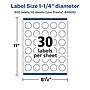 Avery Laser/Inkjet Round Multipurpose Labels, Clear, 30 Labels/Sheet, 10 Sheets/Pack (94505-CMF10)~#|#~0208D31A-ACDF-4A3F-B86E1690183A3AFD_sc7