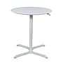 Luxor 36" Round Height Adjustable Café Table, White (LX-PNADJ-36RD)~#|#~020FC5FE-7F10-4368-B296D1F40CA28CC5_sc7
