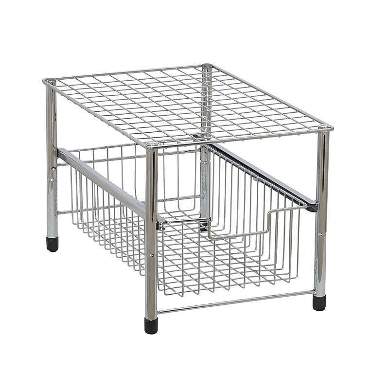 Household Essentials Metal Organizers, Silver (1237-1) image 1