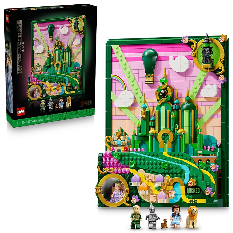 LEGO Wicked Emerald City Wall Art, 1,518 Pieces (75685) image 1