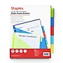 Staples Large Tab Plastic Insertable Pocket Dividers, 5-Tabs, Multicolor (ST62979)~#|#~022E20DD-A795-40B9-B4C6792A47E28591_sc7