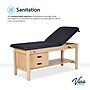 Aristo Wood Physician Adjustable Exam Table with Shelf, 2 Drawer Cabinet, Paper Cutter, Holder, 500lbs. Capacity, Black~#|#~022FF0C6-E436-4568-81ACAC2F1423B007_sc7