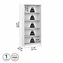 Bush Furniture Cabot 66"H 5-Shelf Bookcase with Adjustable Shelves, White (WC31966)~#|#~02313313-37C9-46DE-A2D23E87C27349A9_sc7