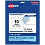 Avery Laser/Inkjet Oval Multipurpose Labels, 1.5" x 3", White, 250 Labels/Pack (94055)~#|#~02334B66-070F-4DE0-8836A6EA599CF367_sc7