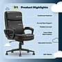 Serta Comfort Ergo Ergonomic Bonded Leather Swivel Executive Chair, Black (CCHR10016B)~#|#~02335D35-F7EC-4C15-999DEABD67501F57_sc7