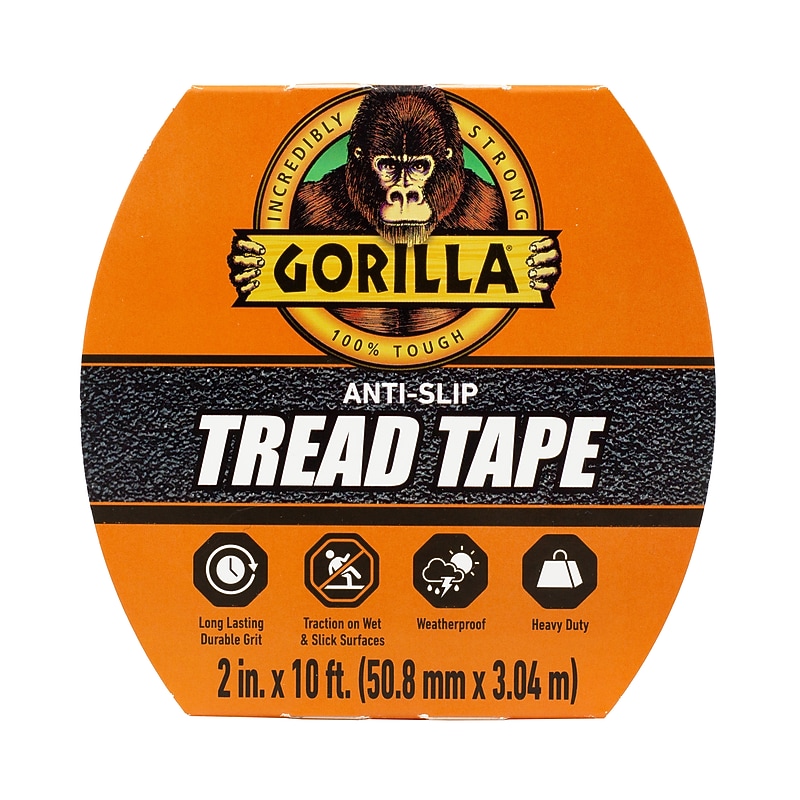 Gorilla Anti-Slip Tread Tape, 2" x 10 ft., Black (115944) image 1