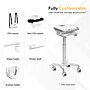 Mount-It! MedHub Motorized Height-Adjustable Mobile Medical Cart Workstation with Locking Casters, White/Gray (MI-16040)~#|#~0236ED21-B2B7-47A4-8971081826DADF6D_sc7