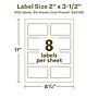 Avery EcoFriendly Laser/Inkjet Rectangle Multipurpose Labels, 2" x 3-1/2", White, 400/Box (94238)~#|#~02370E5C-E54D-4739-A848D7DC1A12FEEB_sc7
