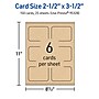 Avery Business Cards, 2-1/2" x 3-1/2", Matte Kraft Brown, 150/Pack (95328)~#|#~023C0F56-55B1-46E0-BD5E33244F700462_sc7
