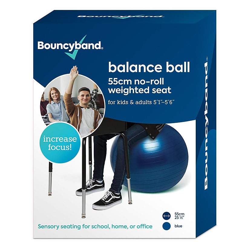 Bouncy Bands Balance Ball, 55cm, Blue (BBAWBS55BU) image 1