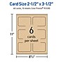 Avery Business Cards, 2-1/2" x 3-1/2", Matte Kraft Brown, 60/Pack (95328)~#|#~02458696-B1B9-4233-973D7EA1E7226860_sc7