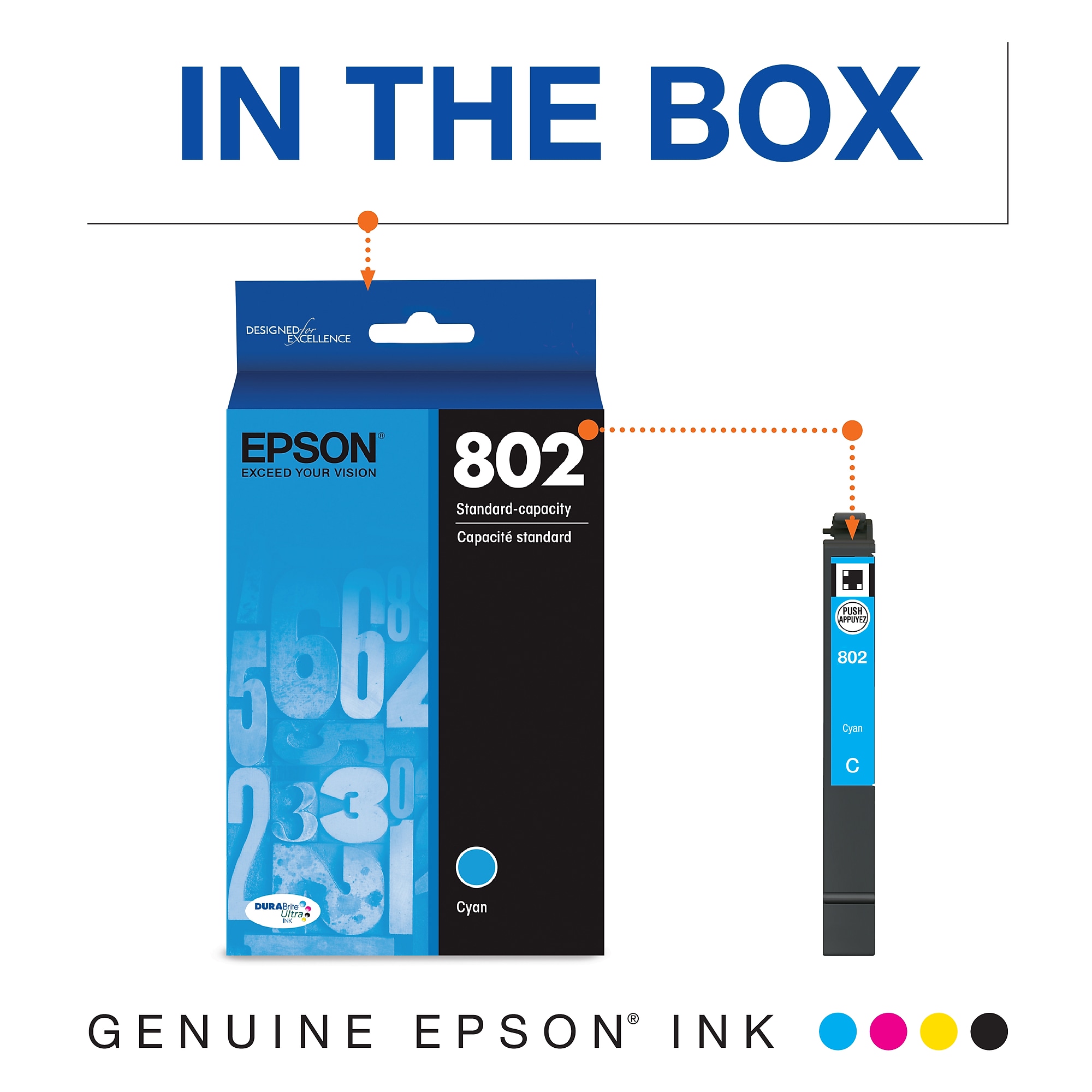 Epson T802 Cyan Standard Yield Ink Cartridge (T802220-S) Sansujyuku sansujyuku.com