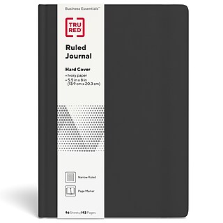 TRU RED™ Medium Flexible Cover Ruled Journal, Black (TR54777
