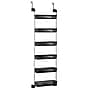 Household Essentials 57" Black Iron & Plastic Overdoor Organizer with Six Baskets, Black (HH2157-1)~#|#~024C4BB5-7DD2-4404-B053CB8F6E5895E3_sc7