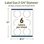 Avery Dissolvable Circle Multipurpose Labels, 2.75" Dia., Off-white, 60/Pack (94512)~#|#~024D6E4C-1CD0-42D7-880F0DFC389818F8_sc7