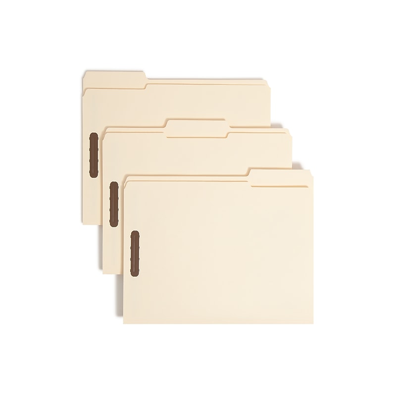 Smead Card Stock Classification Folders, Reinforced 1/3-Cut Tab, Letter Size, Manila, 50/Box (14538) image 1