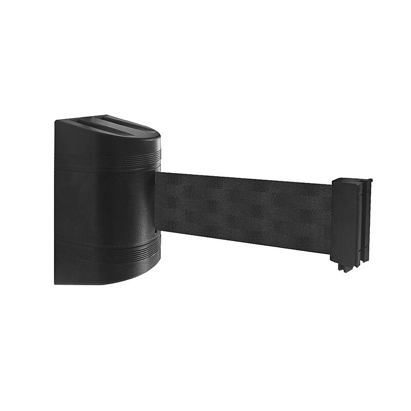 WallPro 300 Wall-Mountable 7.5' Retractable Belt Barrier, Black (WP300B-BK75) image 1