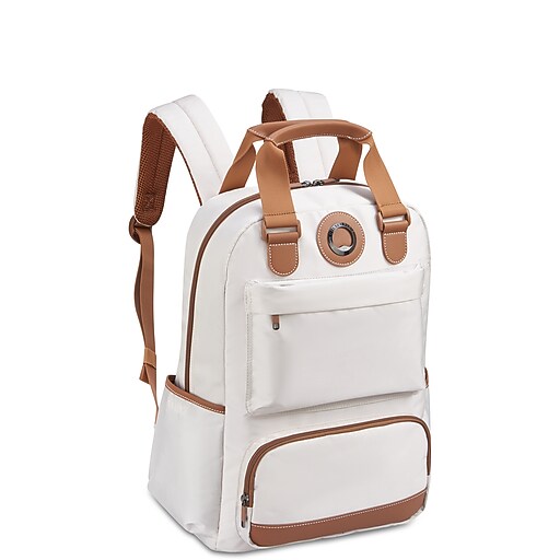 Delsey Paris Flanerie Laptop Backpack, Medium, Champagne