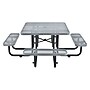 Global Industrial 46" Square Outdoor Steel Picnic Table, Expanded Metal, Gray (277151GY)~#|#~025DE090-2D8C-4B3E-AD61417A58A54DD6_sc7