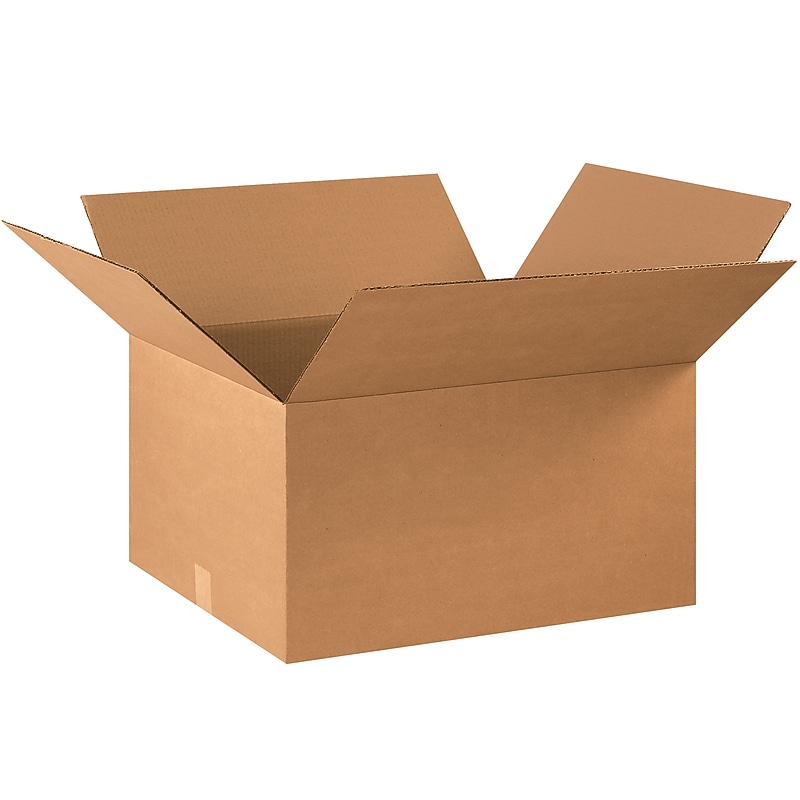 22" x 18" x 12" Corrugated Shipping Boxes, 200#/ECT-32 Mullen Rated Corrugated,15/Pack (221812) image 1